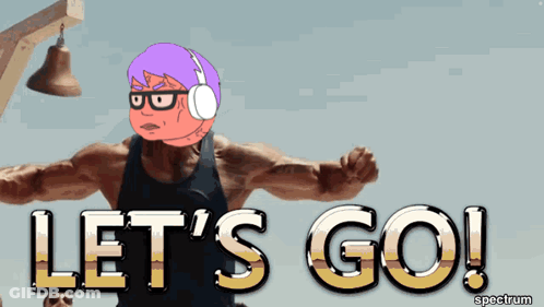 Cartoon Character Saying Let's Go GIF