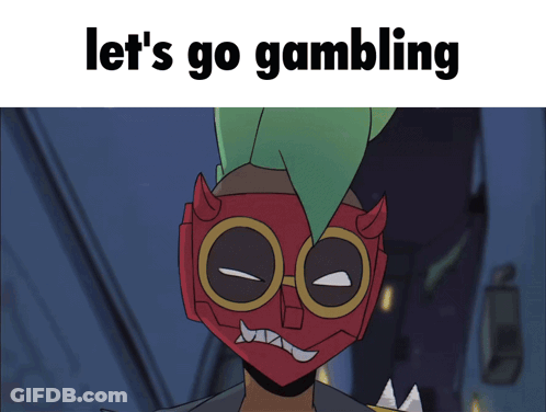 Cartoon Character Saying Let's Go Gambling GIF