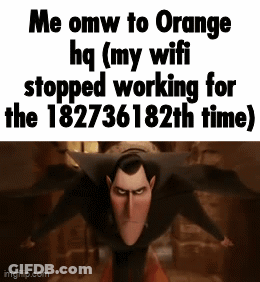 Cartoon Character Saying Me Omw To Orange HQ GIF