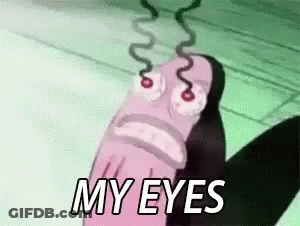 Cartoon Character Saying My Eyes With Eyes Closed GIF