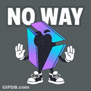 Cartoon Character Saying No Way GIF
