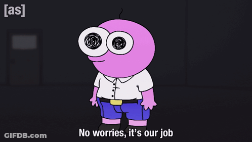 Cartoon Character Saying No Worries GIF