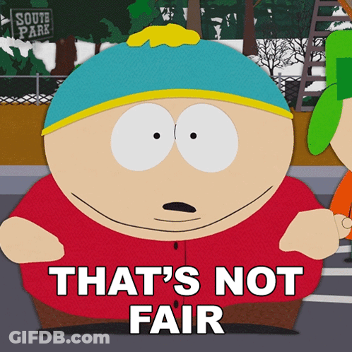 Cartoon Character Saying Not Fair GIF