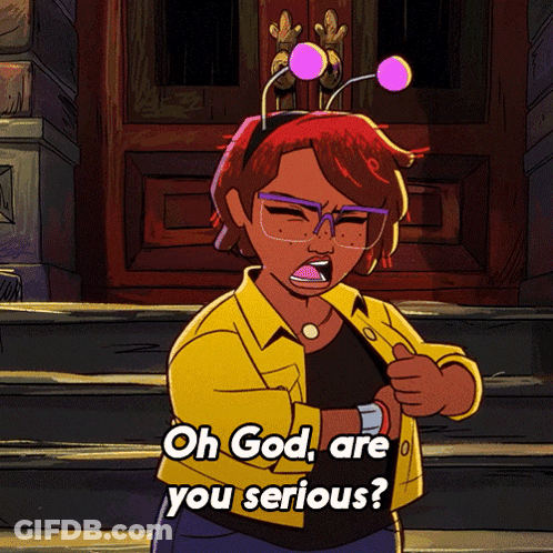 Cartoon Character Saying Oh God GIF