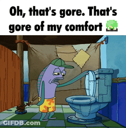 Cartoon Character Saying Oh That's Gore GIF