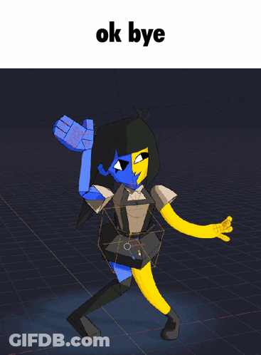 Cartoon Character Saying Ok Bye GIF