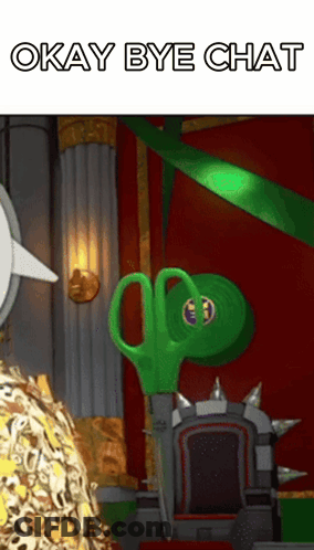 Cartoon Character Saying Okay Bye Chat GIF
