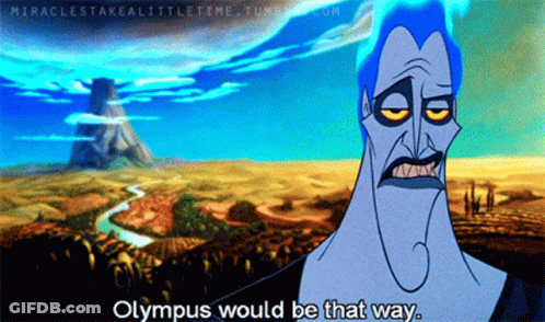 Cartoon Character Saying Olympus Would Be That Way In Desert GIF