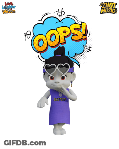 Cartoon Character Saying Oops GIF