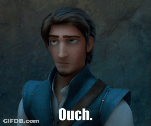 Cartoon Character Saying Ouch GIF