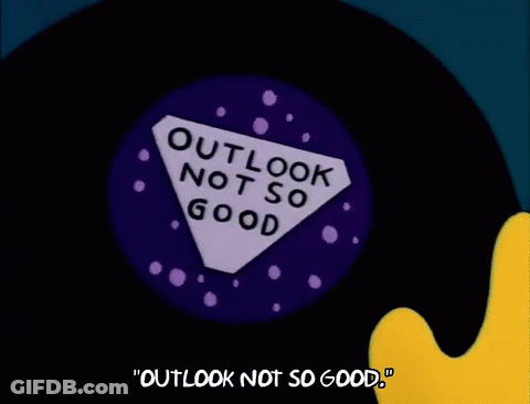 Cartoon Character Saying Outlook Not So Good GIF