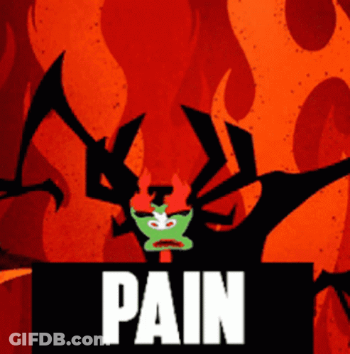Cartoon Character Saying Pain GIF