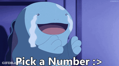 Cartoon Character Saying Pick A Number GIF
