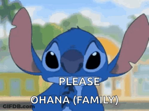 Cartoon Character Saying Please Ohana Family GIF
