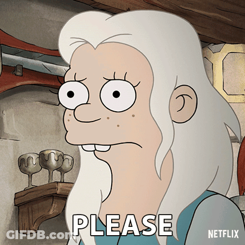 Cartoon Character Saying Please GIF