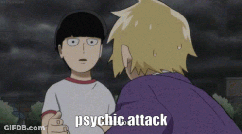 Cartoon Character Saying Psychic Attack GIF