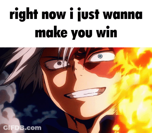Cartoon Character Saying Right Now I Just Wanna Make You Win GIF