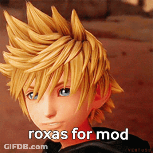 Cartoon Character Saying Roxas For Mod GIF