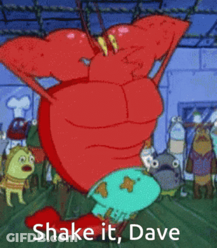 Cartoon Character Saying Shake It Dave GIF