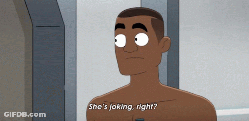 Cartoon Character Saying She's Joking GIF