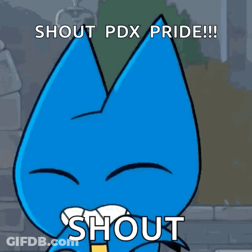 Cartoon Character Saying Shout Pdx Pride GIF