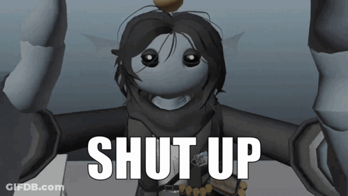 Cartoon Character Saying Shut Up GIF