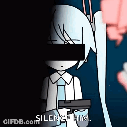 Cartoon Character Saying Silence Him GIF