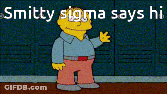 Cartoon Character Saying Smithy Sigma Says Hi In Front Of Lockers GIF