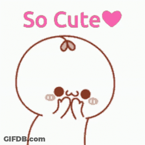 Cartoon Character Saying So Cute With Heart GIF