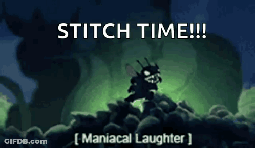 Cartoon Character Saying Stitch Time GIF