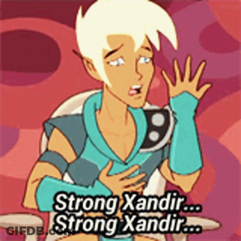 Cartoon Character Saying Strong Xandir GIF