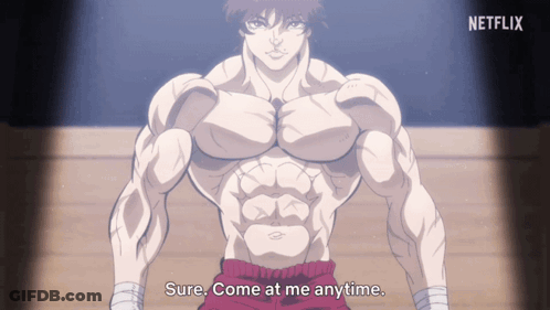 Cartoon Character Saying Sure Come At Me Anytime Netflix Logo GIF