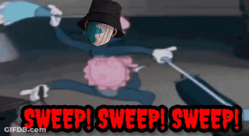 Cartoon Character Saying Sweep Sweep Sweep GIF