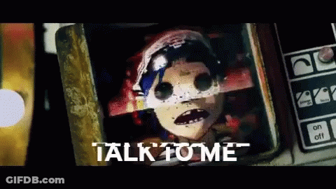 Cartoon Character Saying Talk To Me GIF