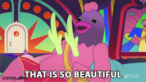 Cartoon Character Saying That Is So Beautiful On Netflix GIF
