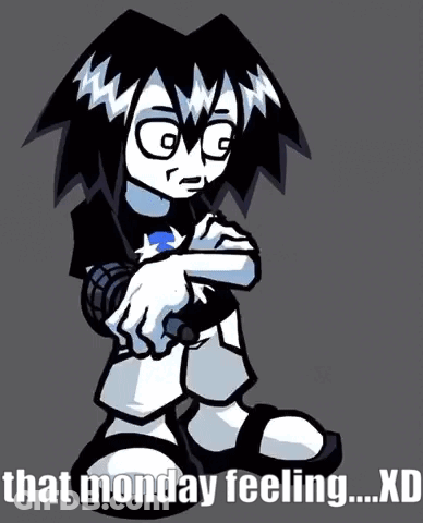 Cartoon Character Saying That Monday Feeling GIF