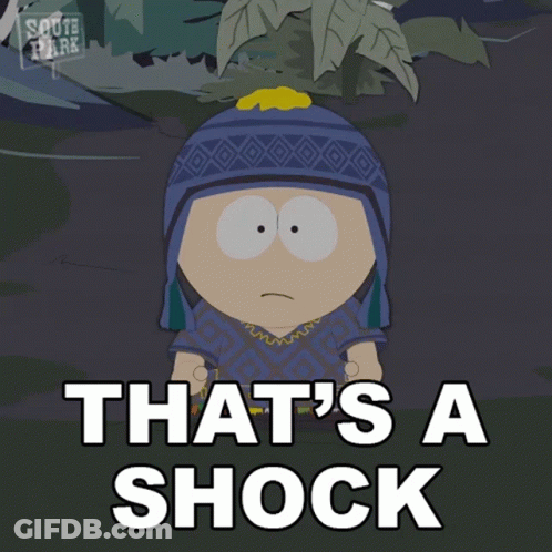 Cartoon Character Saying That's A Shock GIF