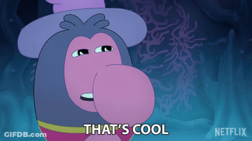 Cartoon Character Saying That's Cool In Coral Reef GIF