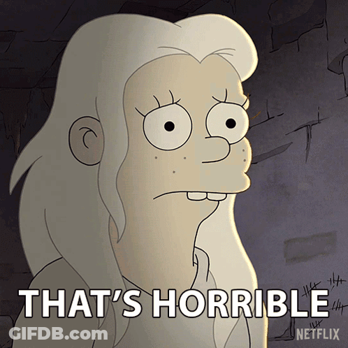 Cartoon Character Saying That's Horrible Netflix Ad GIF