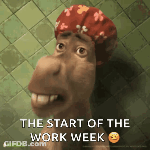 Cartoon Character Saying The Start Of The Work Week GIF
