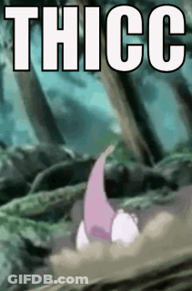 Cartoon Character Saying Thicc GIF