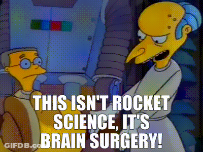 Cartoon Character Saying This Isn't Rocket Science It's Brain Surgery GIF
