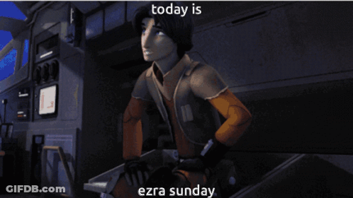 Cartoon Character Saying Today Is Ezra Sunday GIF