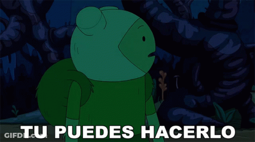 Cartoon Character Saying Tu Puedes Hacerlo GIF