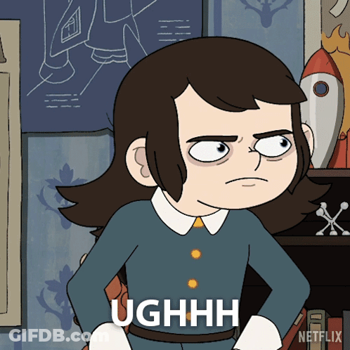 Cartoon Character Saying Ughhh GIF