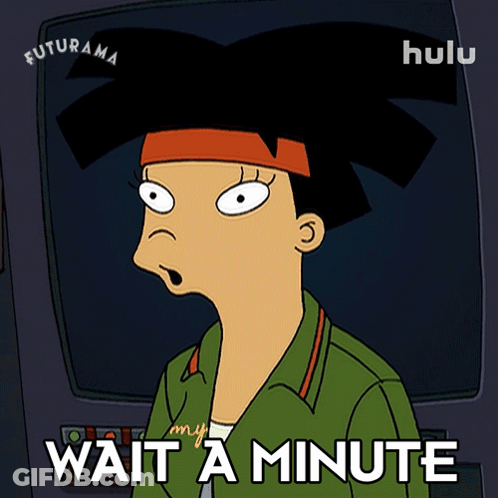Cartoon Character Saying Wait A Minute GIF