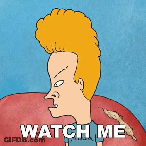 Cartoon Character Saying Watch Me GIF