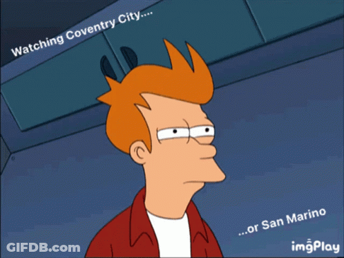 Cartoon Character Saying Watching Coventry City GIF