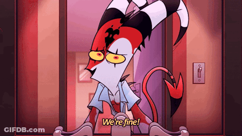 Cartoon Character Saying We're Fine GIF
