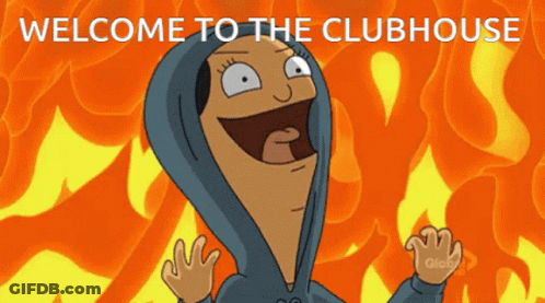 Cartoon Character Saying Welcome To The Clubhouse GIF